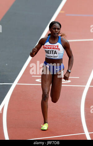 Londra, Regno Unito. 05-Ago-17. competere nel 100m donna 6 di calore al 2017, IAAF Campionati del Mondo, Queen Elizabeth Olympic Park, Stratford, Londra, Regno Unito. Credito: Simon Balson/Alamy Live News Foto Stock