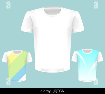 Realistic T-shirt modificabile mock up.illustrazione vettoriale Foto Stock