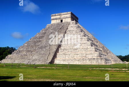 Tempio guerrieri. Chichen Itza .yucatan Foto Stock