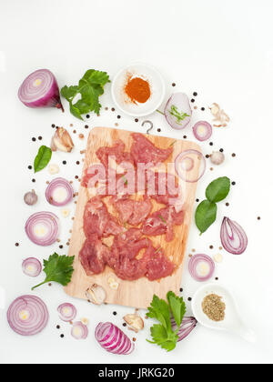 Herb marinata di maiale con sesamo e delizioso profumo asian food style Foto Stock