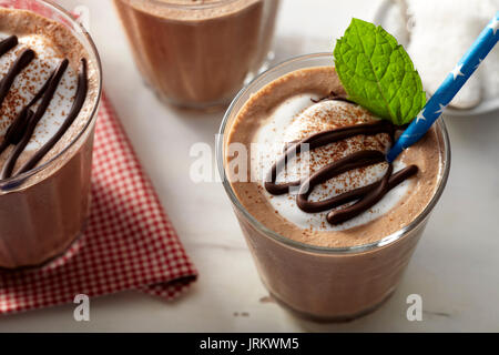 Menta cioccolato caffè frappé Foto Stock
