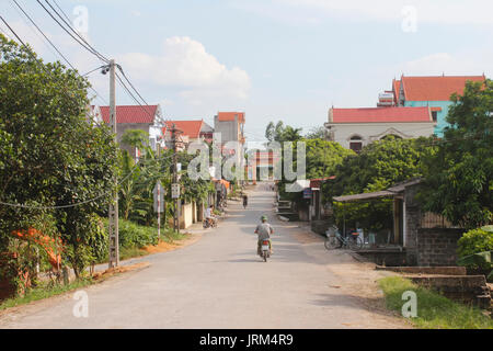 HAI DUONG, Vietnam, 30 Luglio: cancello in vietnamita villaggio rurale a luglio, 30, 2014 di Hai Duong, Vietnam. Si tratta di caratteristiche speciali del Vietna rurale Foto Stock