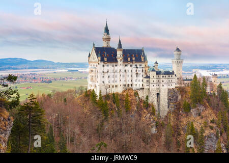 Fiabesco Castello di Neuschwanstein, Baviera, Germania Foto Stock