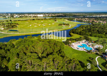 Florida,Port Saint St Lucie West,Sheraton PGA Vacation Resort,vista aerea dall'alto,FL170728d45 Foto Stock