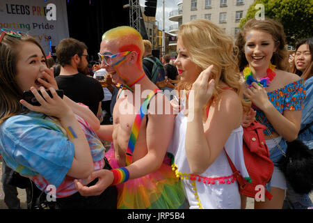 Leeds Pride Parade 2017 Foto Stock