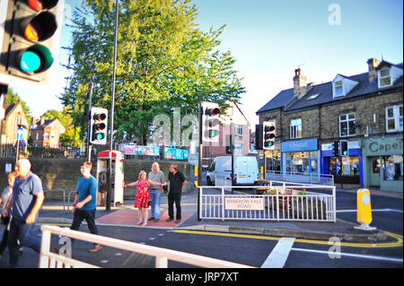 Junction Road Sharrow Vale Road Ecclesall Sheffield South Yorkshire Foto Stock