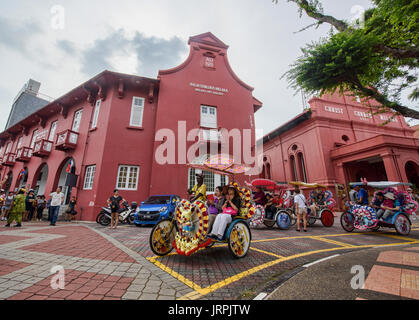 La storica Chiesa di Cristo in Piazza Olandese, Malacca, Malaysia Foto Stock