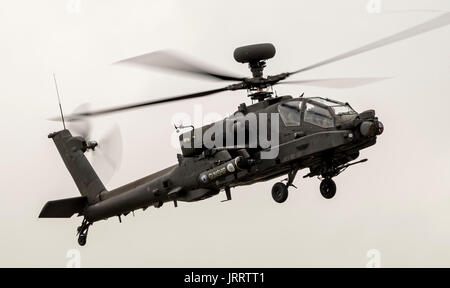 Apache Gunship British Army durante la mostra al Royal International Air Tattoo Foto Stock