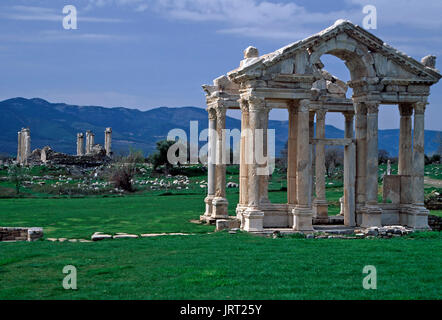 Tetrapylon,Aphrodisias,Turchia Foto Stock