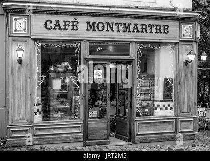 Famoso Cafe Montmartre a Parigi in un angolo sulla collina - parigi / Francia - 24 settembre 2017 Foto Stock