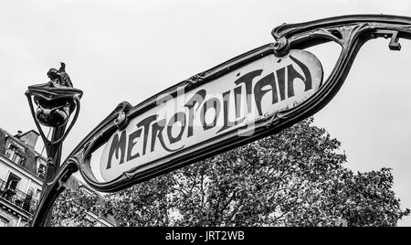 Metropolitana a Parigi - Metropolitana - parigi / Francia - 24 settembre 2017 Foto Stock