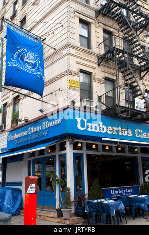 Ristorante umberto 's clam house di Little Italy, Manhattan, new york, Stati Uniti d'America. Foto Stock