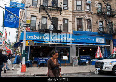 Ristorante umberto 's clam house di Little Italy, Manhattan, new york, Stati Uniti d'America. Foto Stock