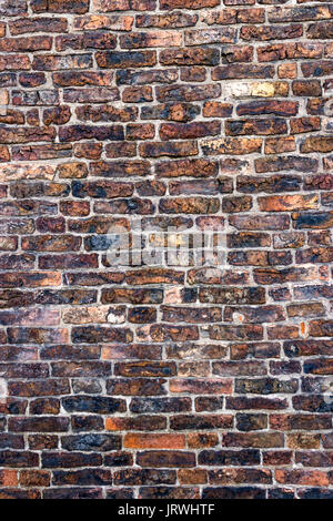 Ritratto immagine di un muro di mattoni, pezzo per pezzo, mattone di mattone, muro, solido, Sicuro, ostacolo, Brick Wall sfondo, mattoni colorati, definito Foto Stock