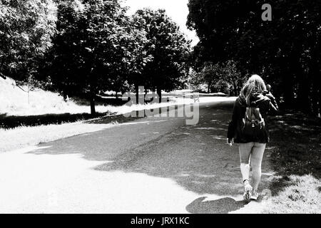 Una passeggiata nel parco di kelvingrove glasgow Foto Stock