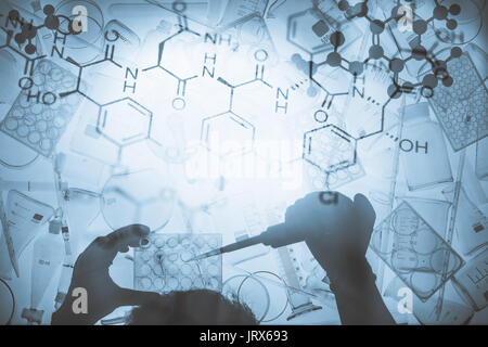 Attrezzature di laboratorio ed esperimenti scientifici Foto Stock