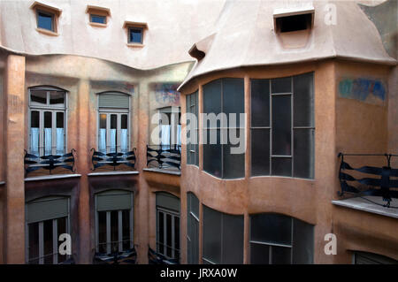 La pedrera Appartamentos Barcellona Foto Stock