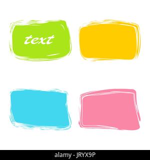 Colorate banner rettangolare Illustrazione Vettoriale