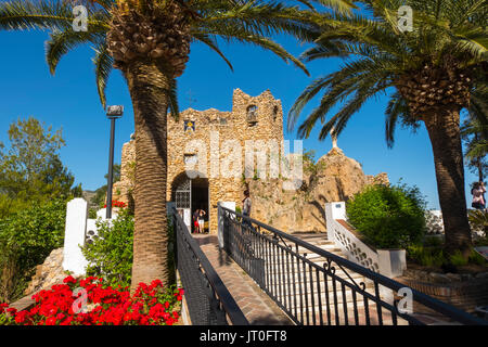 Hermitage Hotel Nuestra Señora de la Peña, bianco tipico villaggio di Mijas. Costa del Sol, Málaga provincia. Andalusia, Spagna del Sud Europa Foto Stock