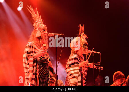 Band svedese, capra effettuando al Womad Festival, Charlton Park di Malmesbury, Wiltshire, Inghilterra, 28 Luglio 2017 Foto Stock