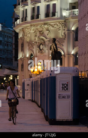 Skopje, Macedonia. 7 agosto 2017 19:00 (GMT+2) macedonia square, Skopje, r, macedonia. giorno prima real madrid vs. manchester united: 2017 UEFA super cup match credit: Dragan ristovski/alamy live news Foto Stock