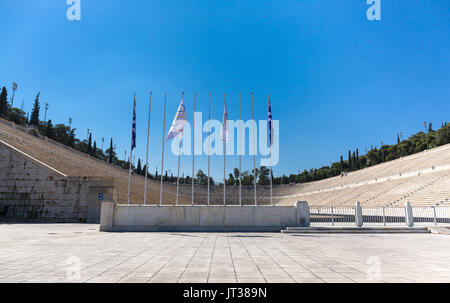 Panthenaic stadium di Atene dove i primi giochi olimpici moderni sono state tenute nel 1896 Foto Stock