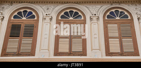 Architettura coloniale su Jonker Street, Malacca, Malaysia Foto Stock