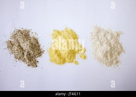 Segale, grano e farina di orzo Foto Stock
