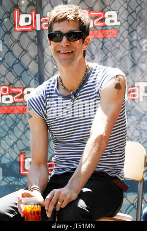 Perry Farrell la sua conferenza stampa 2008 Lollapaleoza Music Festival Grant Park Chicago. Foto Stock