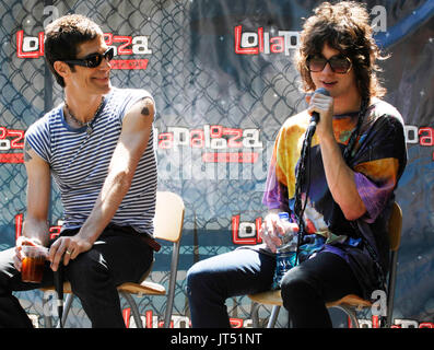 Perry Farrell la sua conferenza stampa 2008 Lollapaleoza Music Festival Grant Park Chicago. Foto Stock