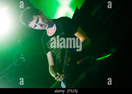 Matthew bellamy muse esegue 2007 lollapalooza chicago,il Foto Stock