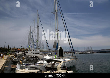 Lavrio Port Attica Grecia Yachts Foto Stock