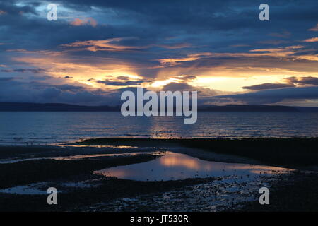 Nairn Beach, tramonto Foto Stock