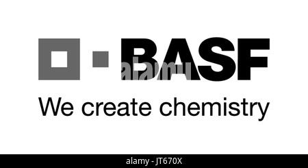 BASF, logo società chimica tedesca, DAX 30 aziende Foto Stock