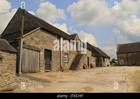 Città Cortile di testa nel villaggio Tissington, Derbyshire Foto Stock