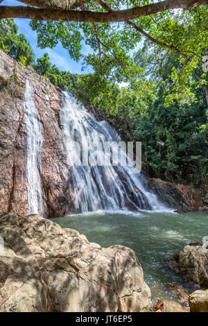 Na Muang o cascata Namuang Park, Koh Samui, Thailandia Foto Stock