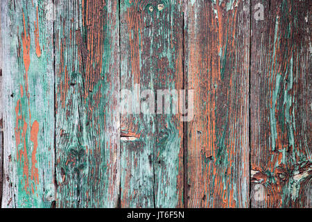Sfondo di legno vecchio con peeling strati di vernice Foto Stock