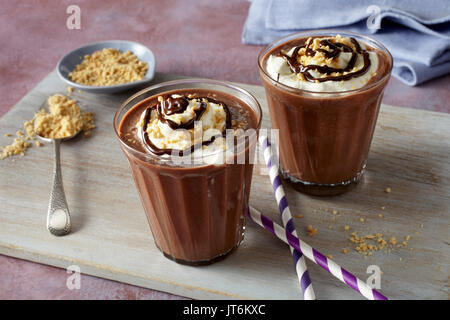 Burro di arachidi cioccolato shake Foto Stock