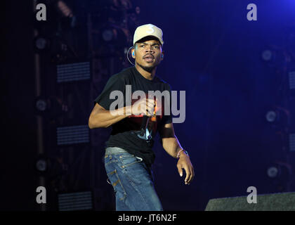 Rapper americano possibilità il rapper giorno del rivestimento del padiglione uno dei Festival Wireless a Finsbury Park a Londra il venerdì 7 luglio 2017 (foto di Ian Bines/WENN) dotata di: possibilità il rapper dove: Londra, Regno Unito quando: 07 lug 2017 Credit: WENN.com Foto Stock