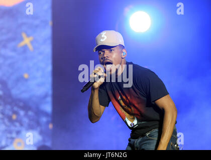 Rapper americano possibilità il rapper giorno del rivestimento del padiglione uno dei Festival Wireless a Finsbury Park a Londra il venerdì 7 luglio 2017 (foto di Ian Bines/WENN) dotata di: possibilità il rapper dove: Londra, Regno Unito quando: 07 lug 2017 Credit: WENN.com Foto Stock