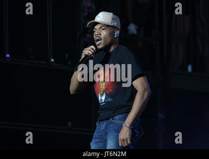 Rapper americano possibilità il rapper giorno del rivestimento del padiglione uno dei Festival Wireless a Finsbury Park a Londra il venerdì 7 luglio 2017 (foto di Ian Bines/WENN) dotata di: possibilità il rapper dove: Londra, Regno Unito quando: 07 lug 2017 Credit: WENN.com Foto Stock