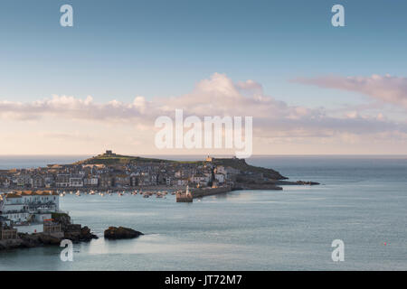 Viste di St Ives dal di sopra Porthminster Beach Foto Stock