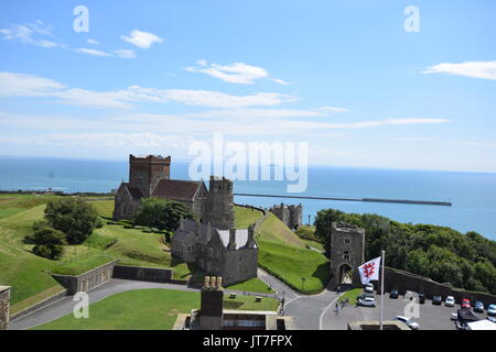 Il castello di Dover nel Kent Luglio 2017 Foto Stock