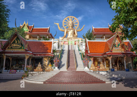 Big Buddha o il tempio di Wat Phra Yai in Kho Samui Island, Thailandia Foto Stock