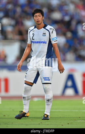 Yamanashi, Giappone. 5 Ago, 2017. Genta Miura (Gamba) Calcio/Calcetto : 2017 J1 League match tra Ventforet Kofu 1-0 Gamba Osaka a Yamanashi Chuo Bank Stadium in Yamanashi, Giappone . Credito: AFLO/Alamy Live News Foto Stock