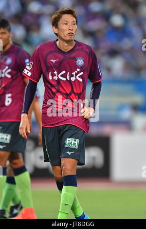 Yamanashi, Giappone. 5 Ago, 2017. Ryo Shinzato (Ventforet) Calcio/Calcetto : 2017 J1 League match tra Ventforet Kofu 1-0 Gamba Osaka a Yamanashi Chuo Bank Stadium in Yamanashi, Giappone . Credito: AFLO/Alamy Live News Foto Stock