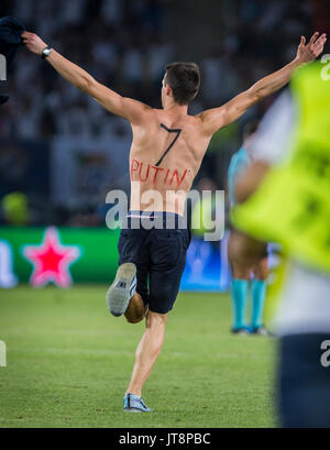 Skopje, Macedonia. 08 Ago, 2017. 8 agosto 2017, Philip II Arena Nazionale, Skopje, Macedonia; 2017 Coppa UEFA Intertoto; Real Madrid contro Manchester United; Credito: Nikola Krstic/Alamy Live News Foto Stock