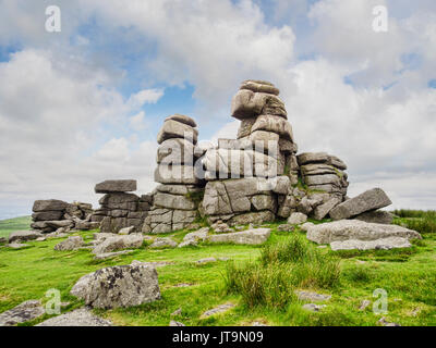 Grande fiocco Tor, Parco Nazionale di Dartmoor, Devon, Inghilterra, Regno Unito. Foto Stock