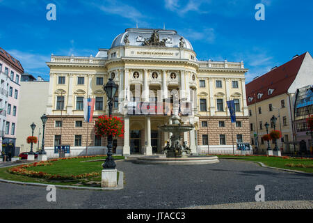 Storico Teatro nazionale slovacco, Primate del palazzo, Bratislava, Slovacchia, Europa Foto Stock