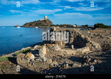 Nora sito archeologico di Nora, Sardegna, Italia, Mediterraneo, Europa Foto Stock